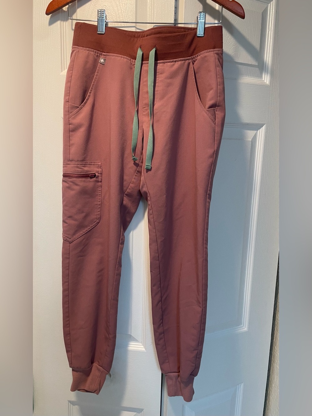 Figs Women's Joggers in Dusty Rose with  Drawstring